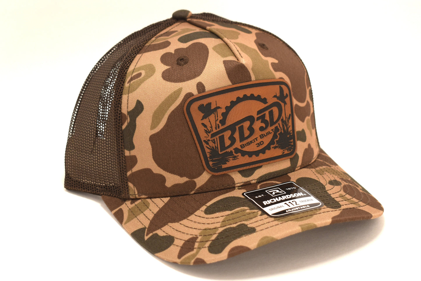 Biskit Built 3D Logo Hat – Richardson 112 (Duck Camo)