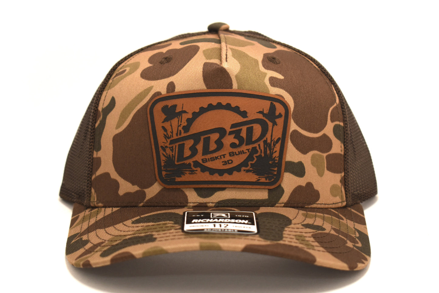 Biskit Built 3D Logo Hat – Richardson 112 (Duck Camo)