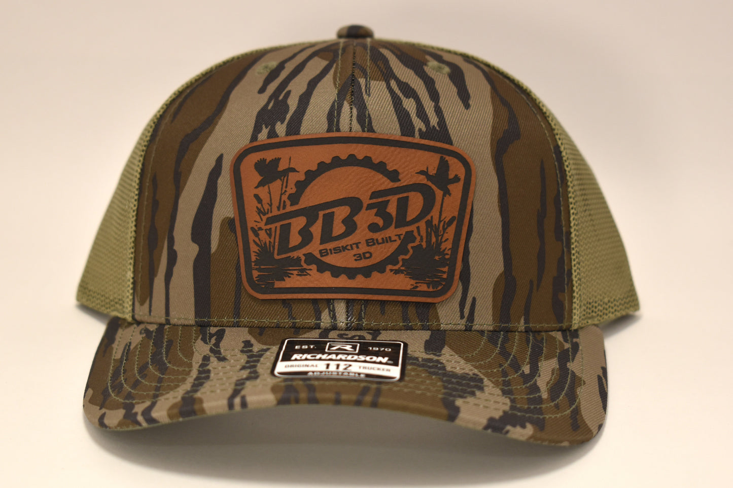 Biskit Built 3D Logo Hat – Richardson 112 (Mossy Oak Bottomland)